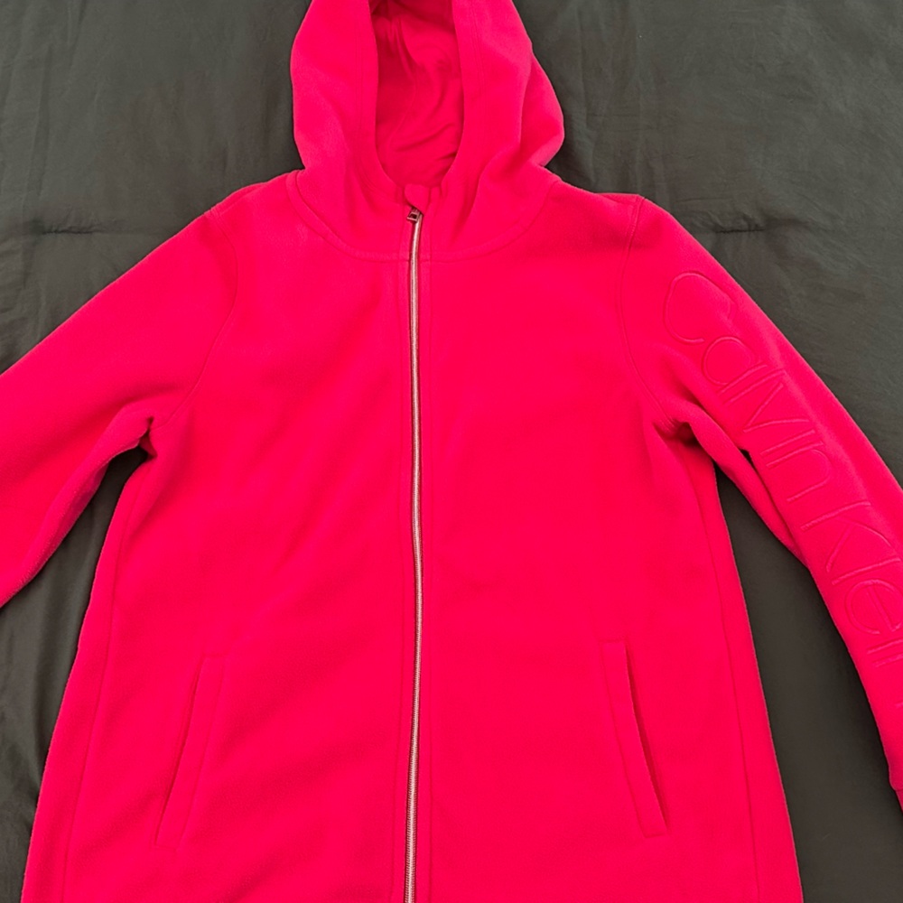 Calvin Klein Fuchsia Zip-Up Hoodie